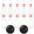 Kids 10-Pin Bowling Set with 2 Balls — Plastic Indoor & Outdoor Family Game, 16cm (6.3in) Pins, 7cm (2.8in) Balls