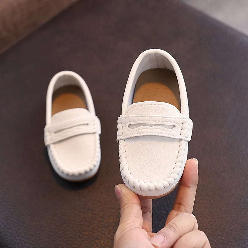 Toddler & Kids Moccasin Loafers Soft Leather Slip-On Non-Slip Tassel Casual Shoes