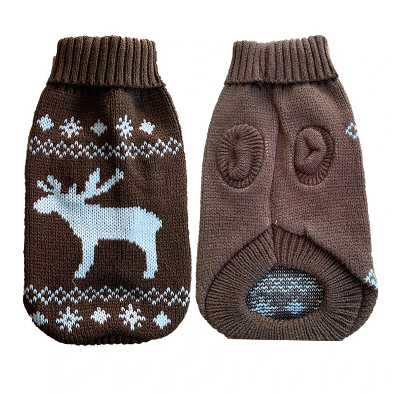 Warm Knitted Pet Sweater – Winter Dog & Cat Coat for Small & Medium Dogs (Chihuahua, Yorkie, French Bulldog)