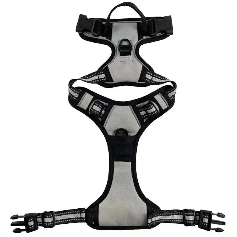 Reflective Breathable Dog & Cat Harness Vest – Adjustable Chest Strap, XS–XL (13–37 in / 33–96 cm)