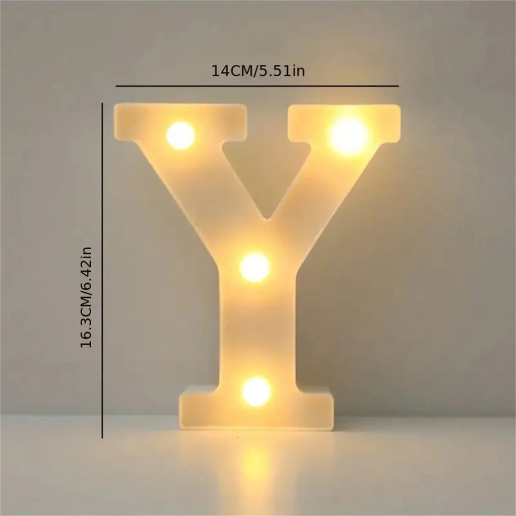 16cm (6.3 in) LED Marquee Letter & Number Light - Battery-Operated Night Lamp for Home, Wedding, Bar & Party Decor