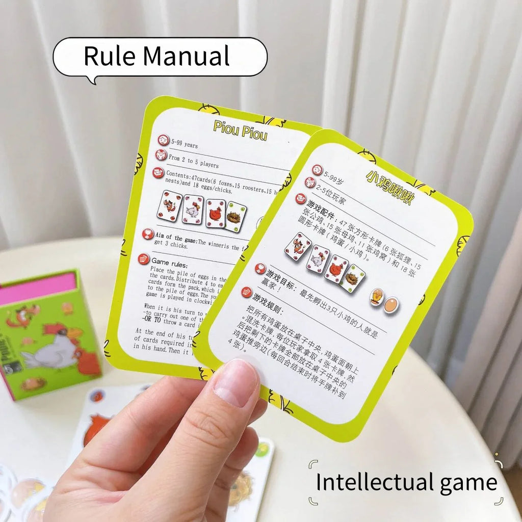 3-Pack Party Card Games – Chicken Chiu Chiu, Drecksau & Piou Piou | Family Kids Card Game Gift