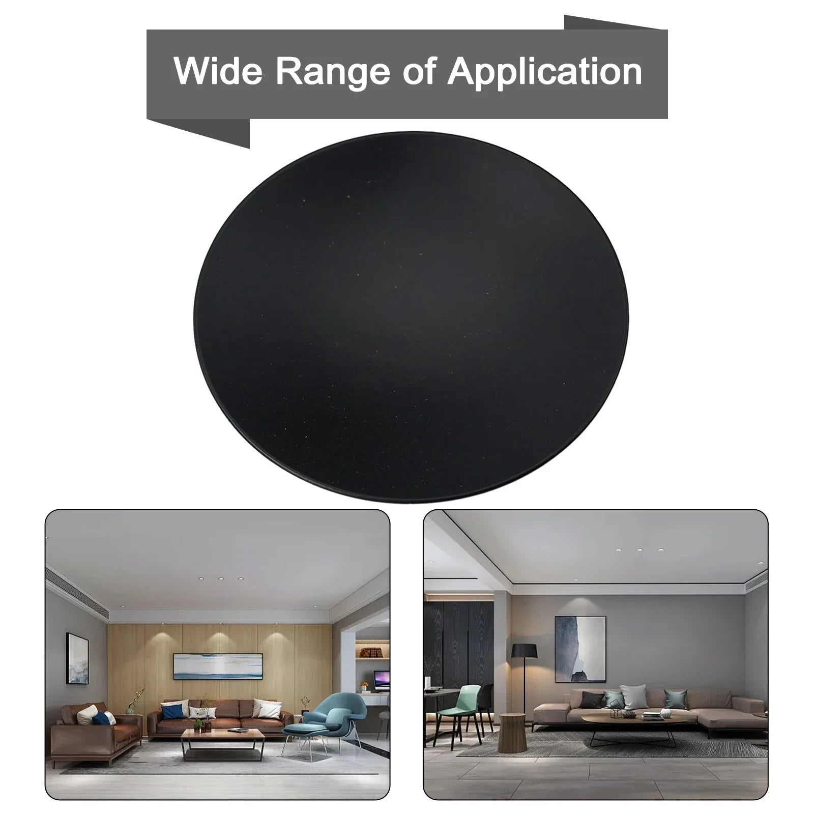 Round Iron Candle Plate Holder — Rust-Resistant Metal Pedestal for Pillar, Ball & Votive Candles, Gold or Black, Small 2.8×2.8×0.6 in (7×7×1.5 cm) & Large 4.3×4.3×0.7 in (11×11×1.7 cm)
