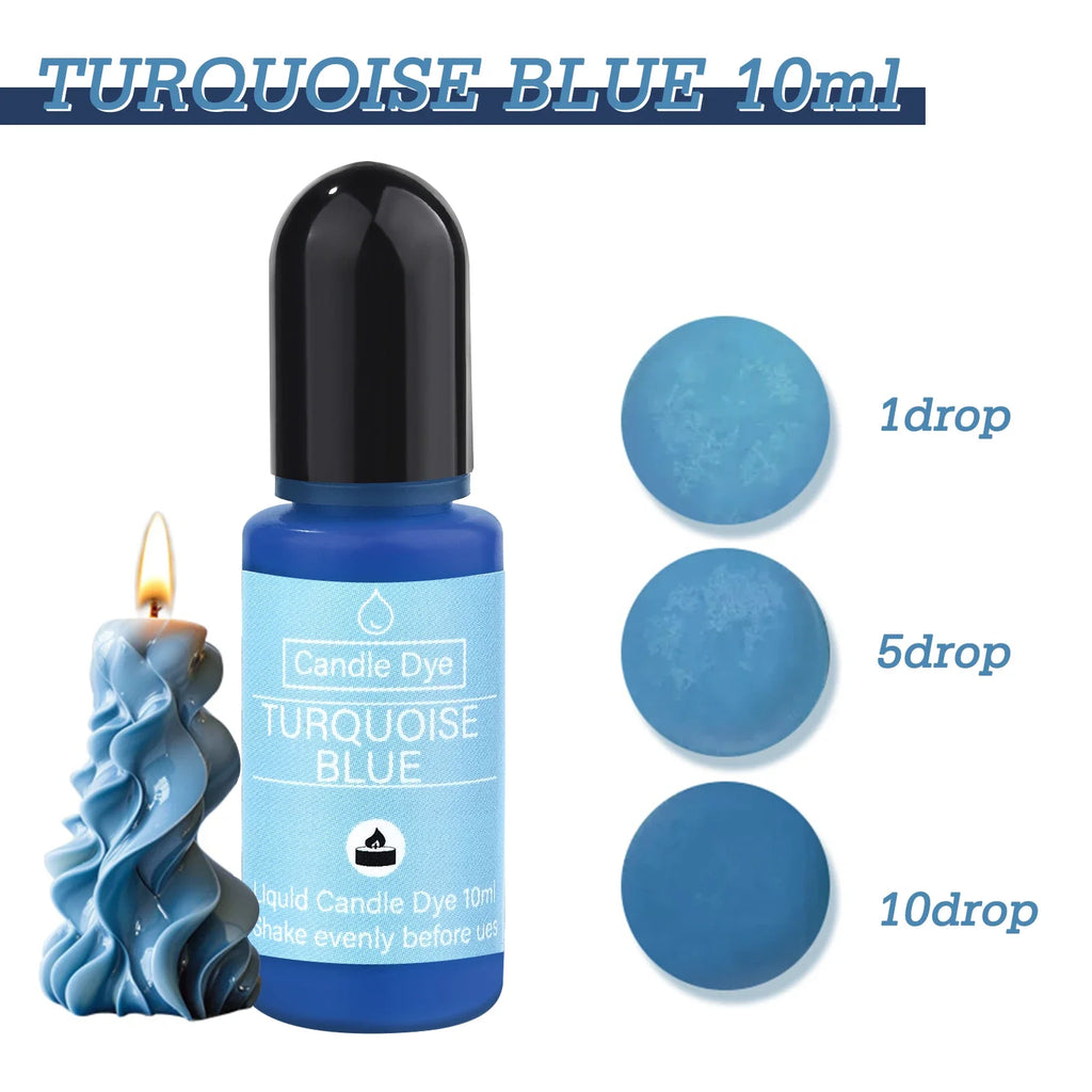 16-Color Liquid Candle Dye Set — 16 x 10ml (0.34 fl oz) Non-Toxic Soy Wax Pigments for Candle & Soap Making