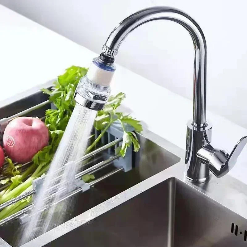 360° Rotating Faucet Water Filter — Universal Kitchen & Bathroom Tap Filter with High‑Density PP Cotton