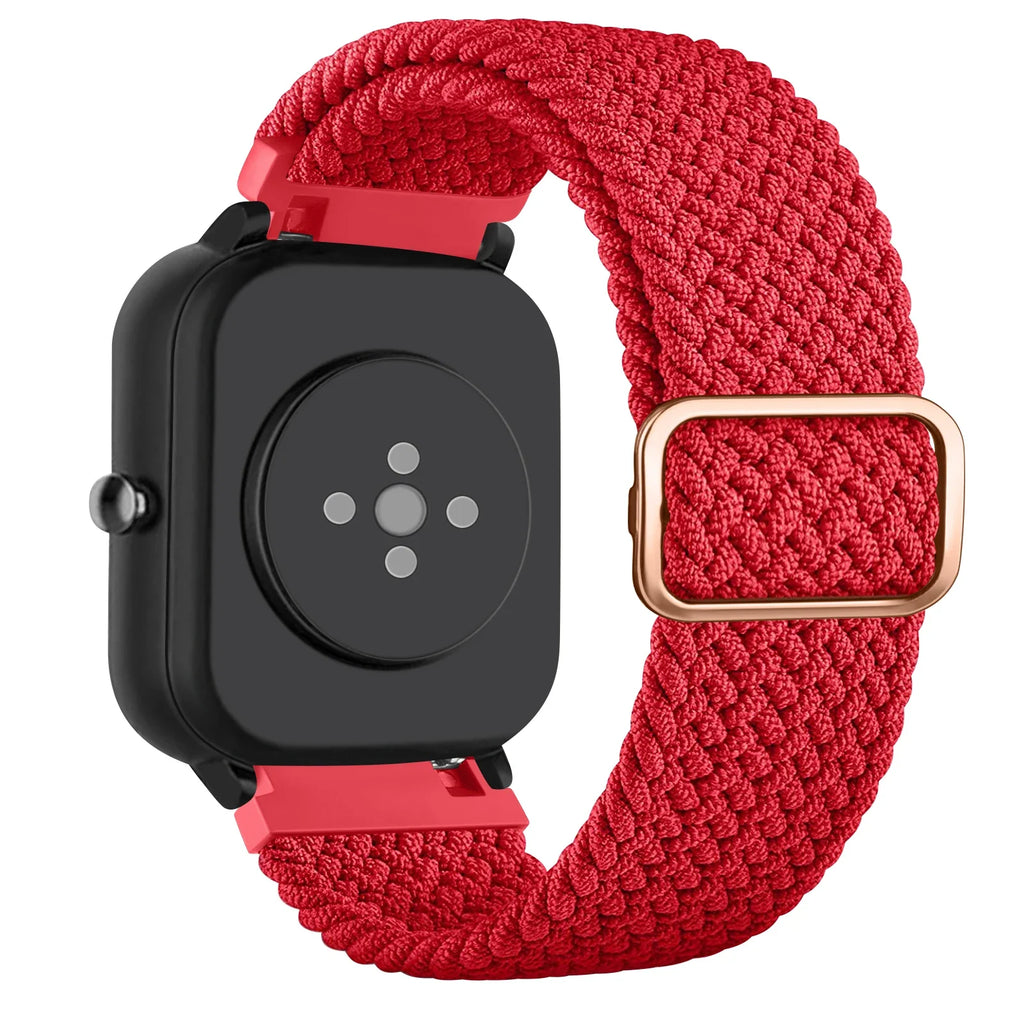 Elastic Braided Band For Amazfit GTS 2 4 Mini/GTR 42mm/GTS 2 3 2e/Bip youth/Bip S Lite/Bip Pace Lite/Bip U/Bip 3 Pro Strap Band