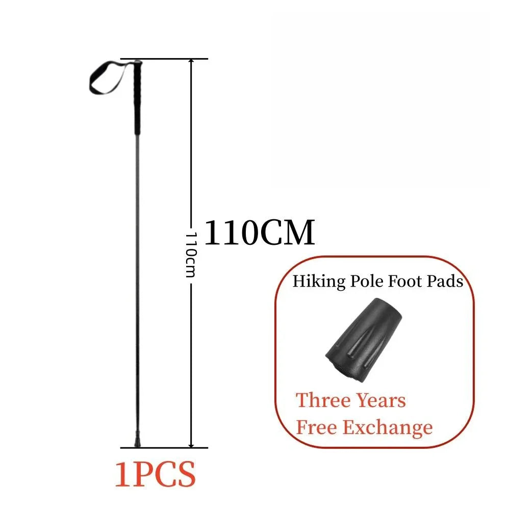 Ultralight Carbon Fiber Trekking Poles 5-Section Folding Anti-Shock Hiking and Walking Sticks 110/120/130 cm (43/47/51 in)