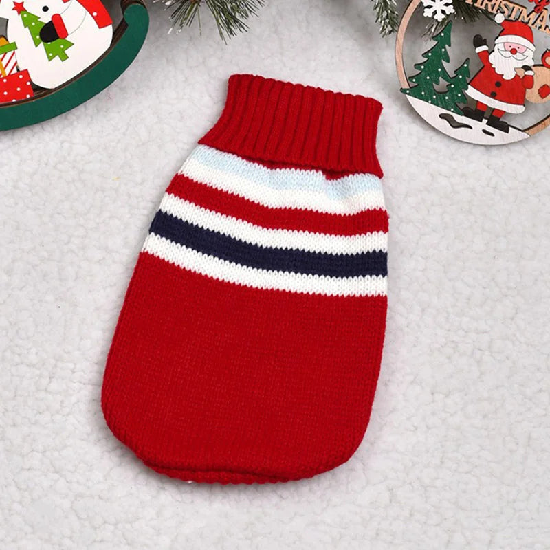 Cute Cartoon Cat Sweater Pullover – Warm Winter Knit Pet Coat for Cats & Small Breeds