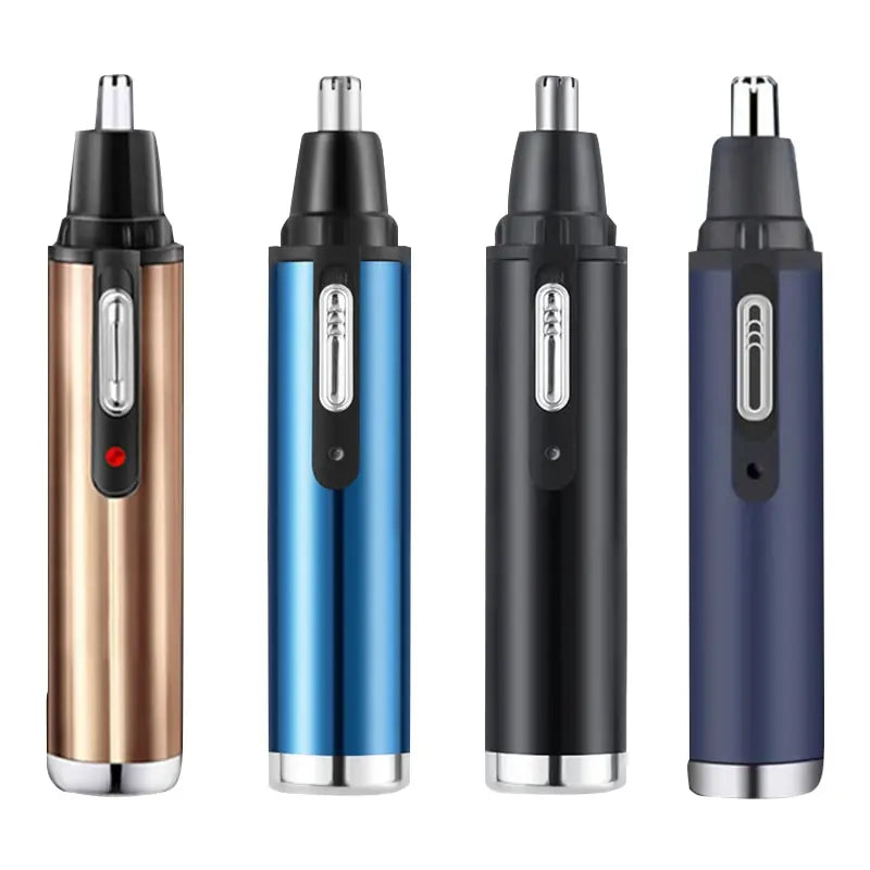 Rechargeable 2-in-1 Nose & Ear Hair Trimmer – Washable USB Electric Groomer with Stainless Steel Blade