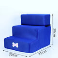 3-Step Pet Stairs for Small Dogs and Cats - Removable Washable Non-Slip Ramp Ladder