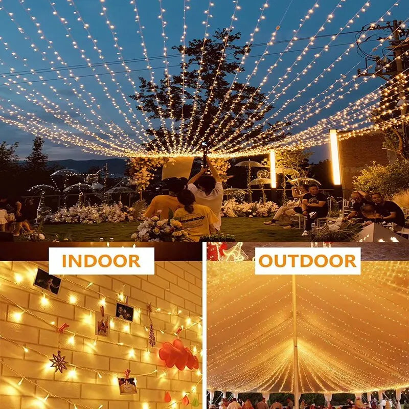 LED Garland String Lights 2–100m (6.6–328 ft) Waterproof Fairy Lights for Christmas Wedding Indoor Outdoor