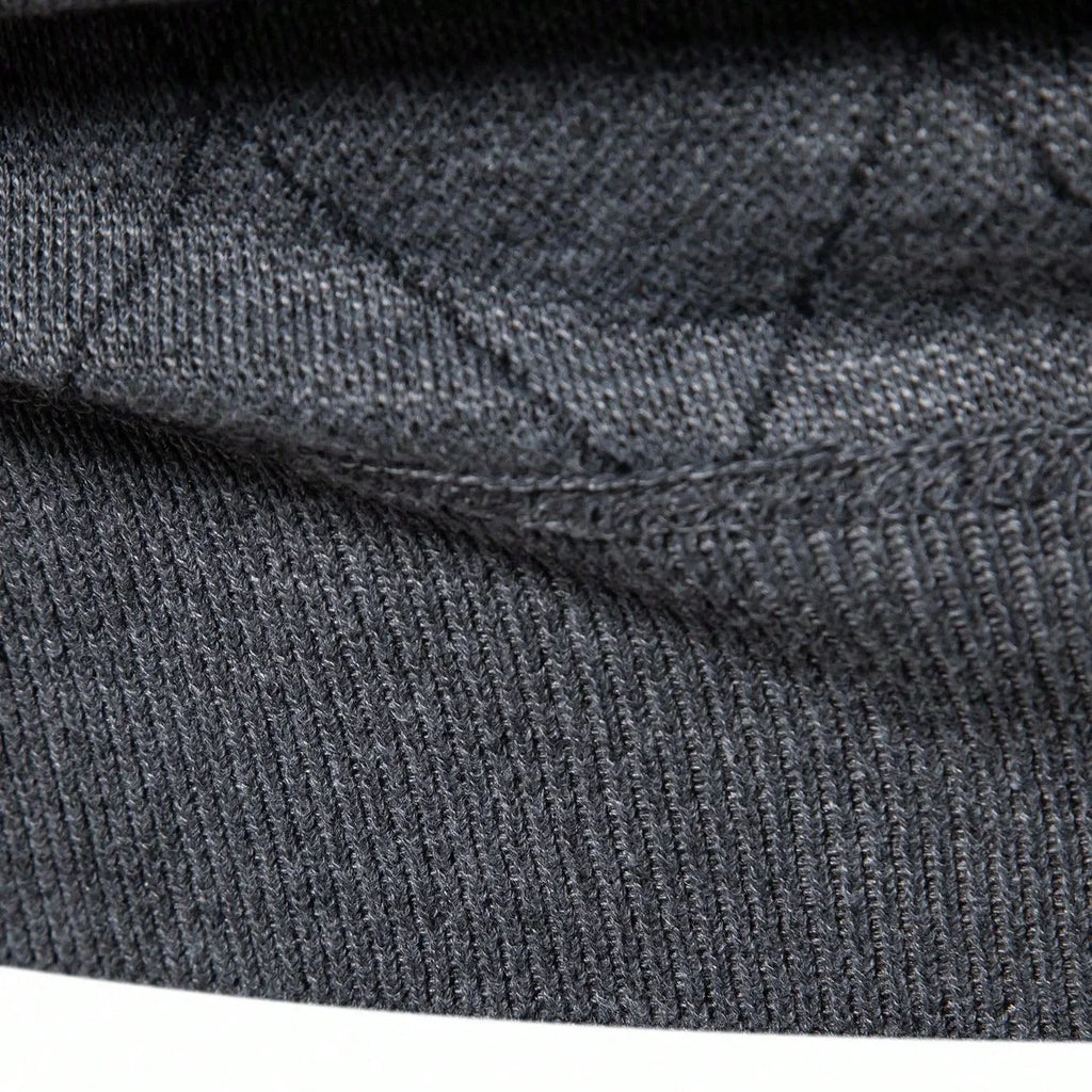 New Fashion Mens Knit Sweater American Half Zip Fleeced Knitwear Men's Stand Collar Casual Sweaters Pullovers