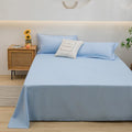 Soft Home Flat Bed Sheet — Plain Solid Color Top Sheet for Single, Queen, King Beds