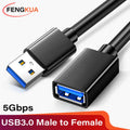 USB 3.0 Male to Female Extension Cable 5Gbps High-Speed USB3.0 Extender for PC, Laptop, Smart TV, PS3, USB Drives