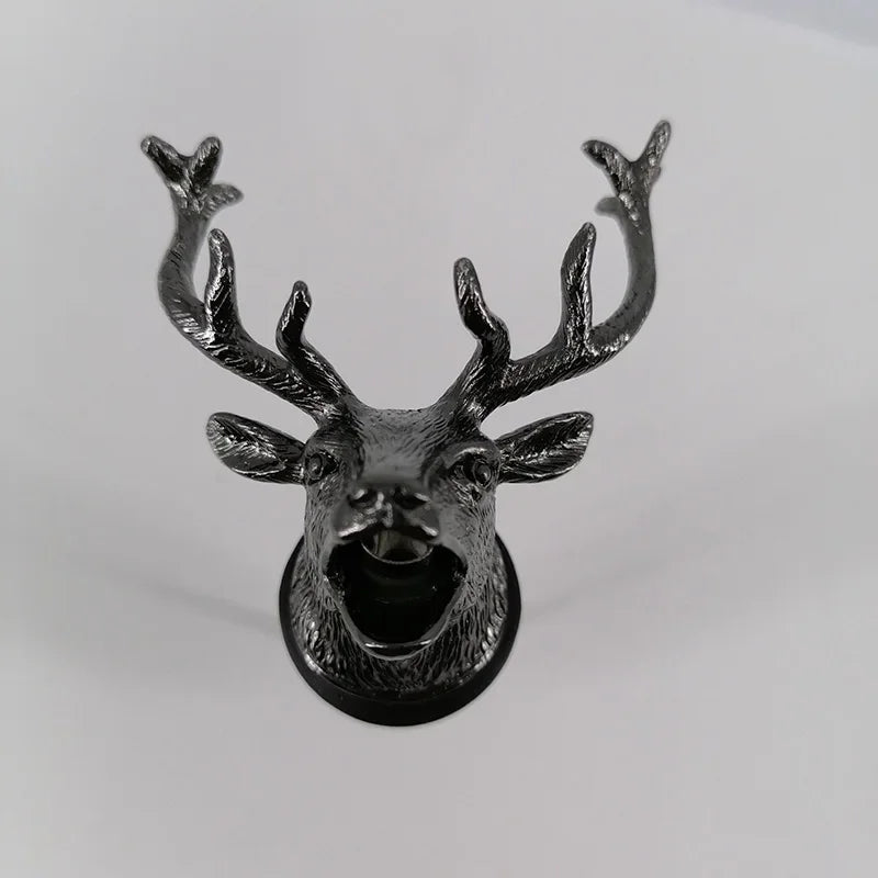 Zinc Alloy Animal Head Wine Pourer - Decorative Bottle Pour Spout & Stopper (Deer, Elk, Lion, Leopard, Wolf, Eagle, Dragon)