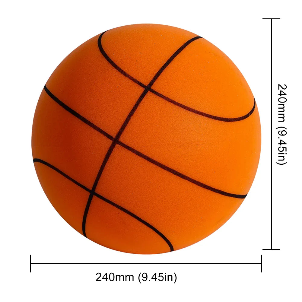 Kids Silent Foam Basketball - Indoor Squeezable Bounce Ball (No.3 / No.5 / No.7, 7–9.5 in | 18–24 cm)
