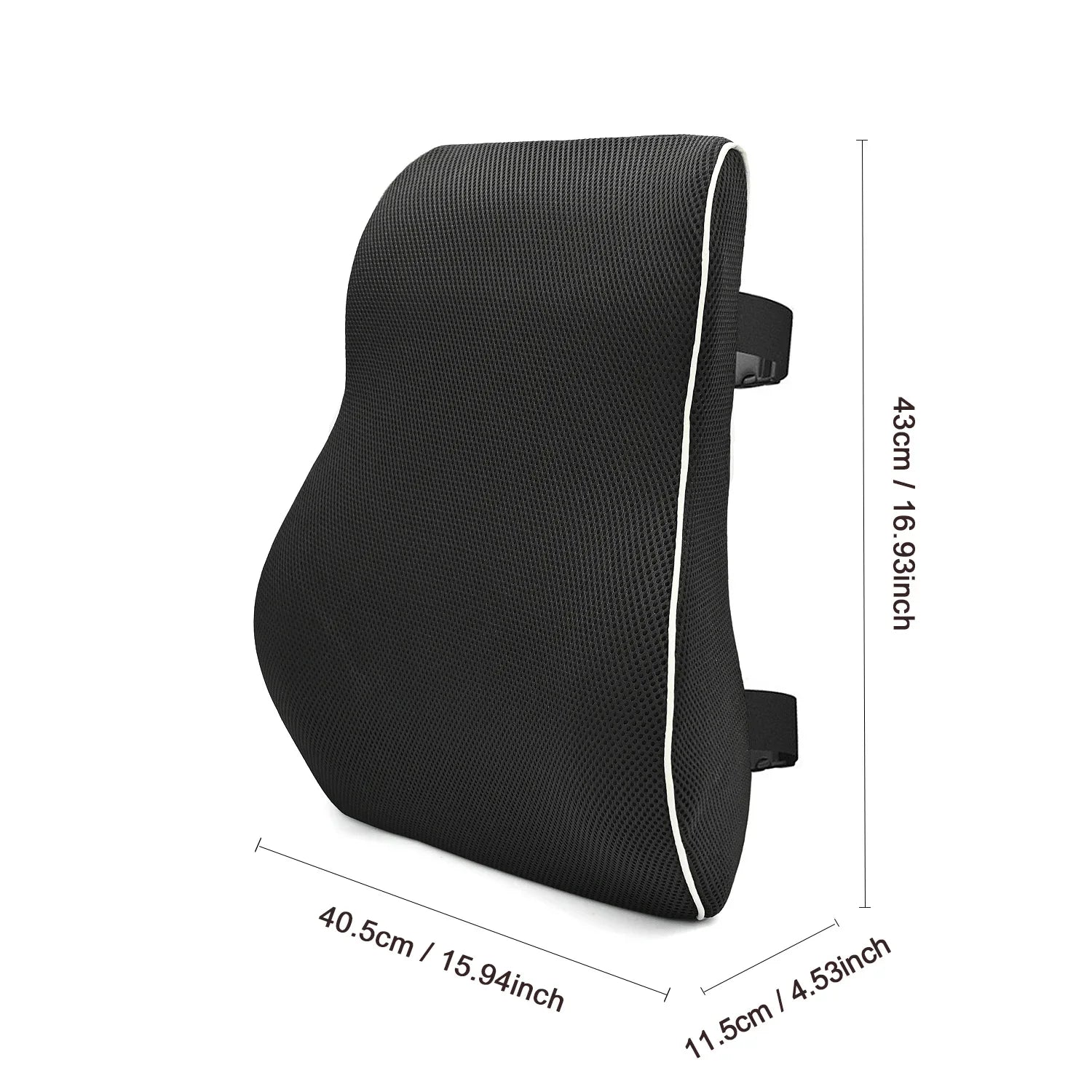 Ergonomic Memory Foam Lumbar Support Pillow — Car & Office Waist Cushion for Back Pain Relief
