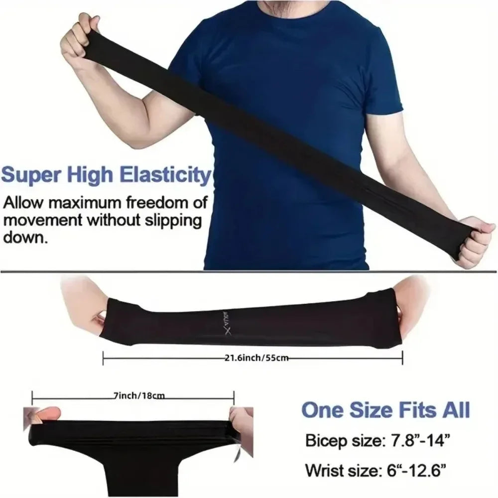 Cooling Arm Sun Sleeves 3 Pairs – Breathable UV Sun Protection for Hiking, Cycling & Fishing