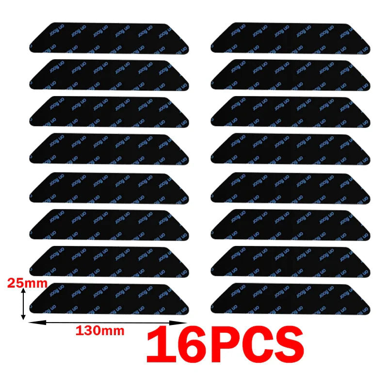 Non-Slip Rug Corner Pads - Reusable Washable PU Carpet Grippers Anti-Curling Adhesive for Rugs & Mats