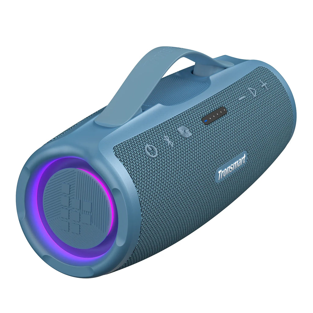 50W Portable Bluetooth Speaker IPX7 Waterproof with Retractable Handle and Built-in Power Bank