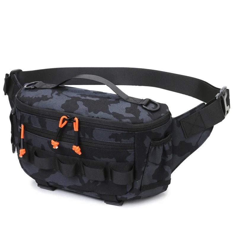 Tactical Waterproof Chest Waist Bag - Fishing & Outdoor Molle Crossbody Pack 30 x 11 x 20 cm (11.8 x 4.3 x 7.9 in)