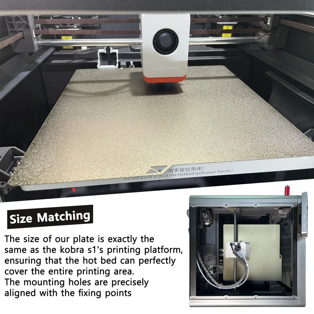 264 x 276 mm (10.4 x 10.9 in) Double-Sided PEI Spring Steel 3D Printer Build Plate – Textured Removable Heatbed