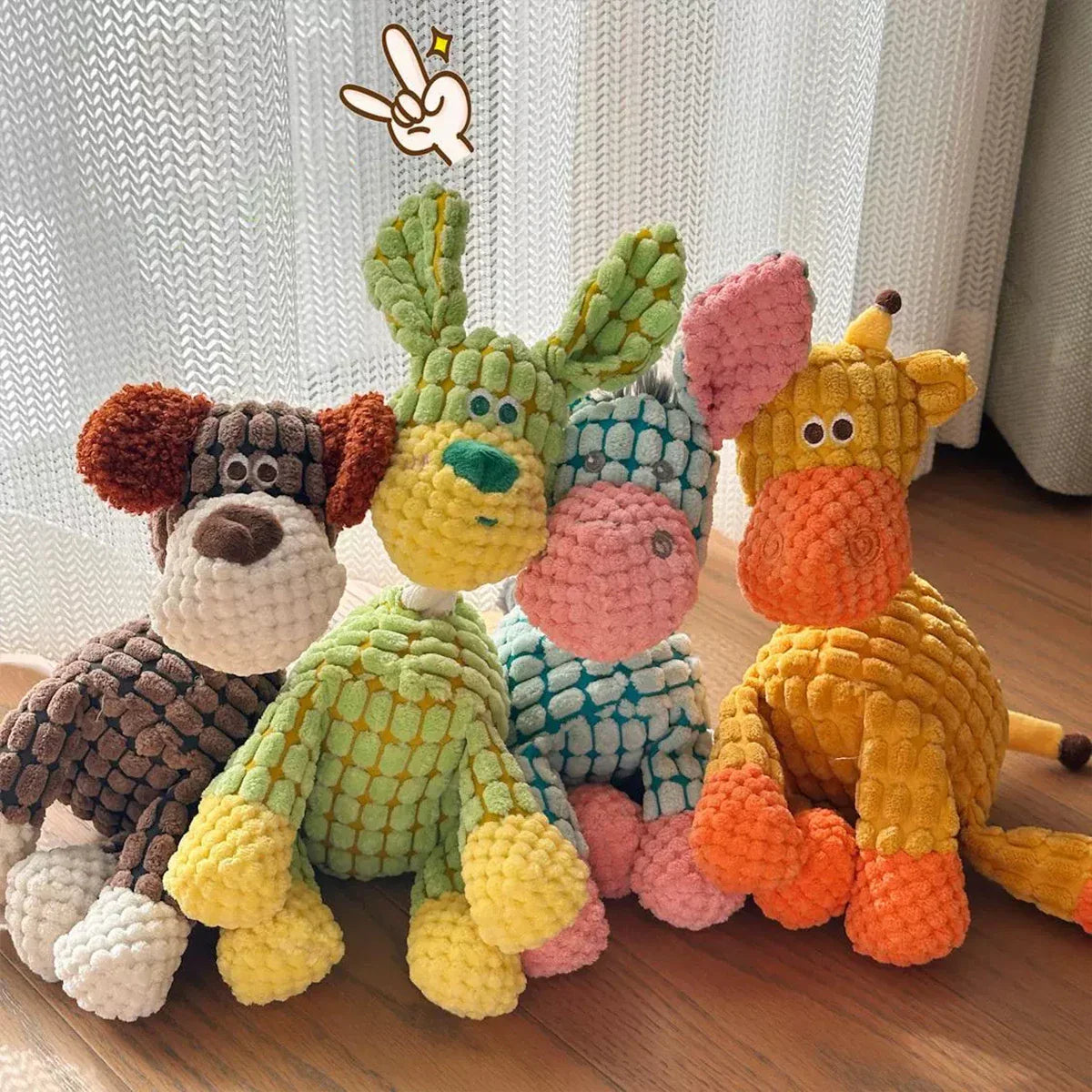 Donkey Plush Dog Toy with Squeaker – Interactive Chew & Fetch Toy for Small & Medium Dogs, 8.7–10.0 in (22–25.5 cm)