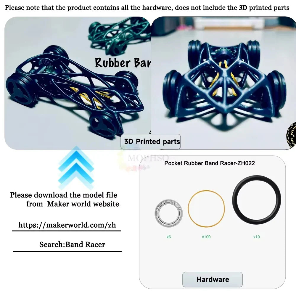 DIY 3D Printing Model Kit – Aviation Engine, Wireless Mouse & LED Light Parts for Makers