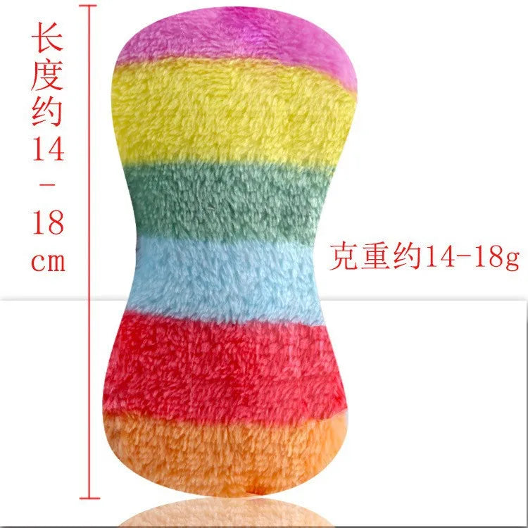 Dog Chew Toy Corduroy Plush Squeaky Molar Tooth Cleaner Training Toy for Large Dogs Monkey and Pig Designs