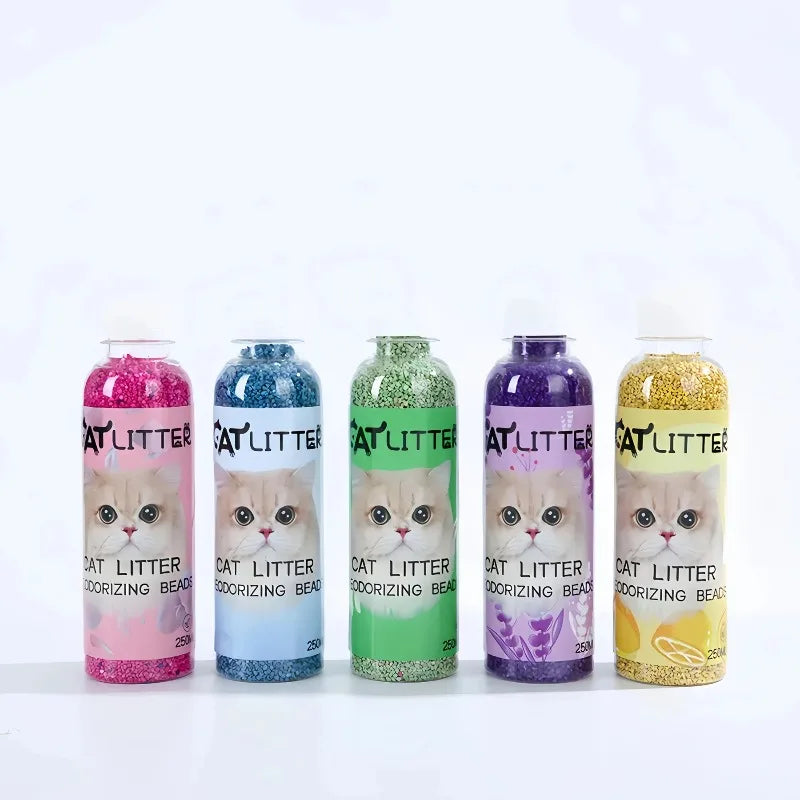 Cat Litter Deodorizer Beads Bottle - Odor Eliminator & Litter Box Freshener