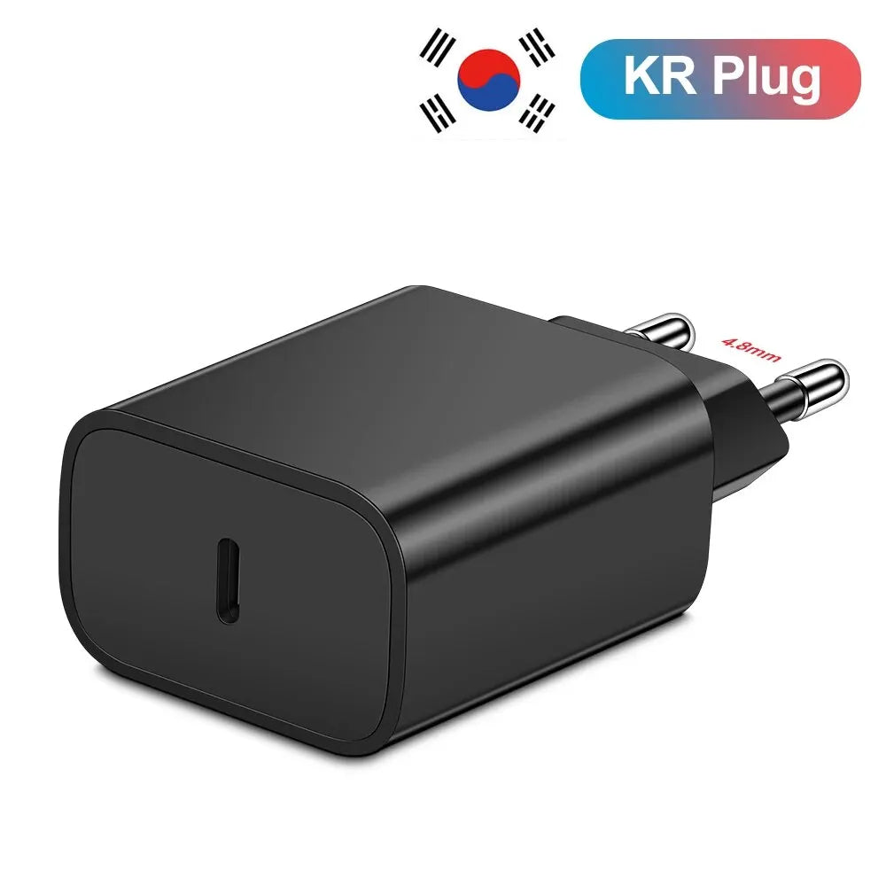20W USB-C PD Fast Charger with USB-C Cable – Compact Travel Wall Adapter for Smartphones & Tablets