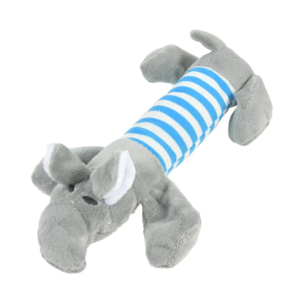 Plush Dinosaur Chew Toy for Dogs & Cats - Interactive Fleece Plush for Small Dogs