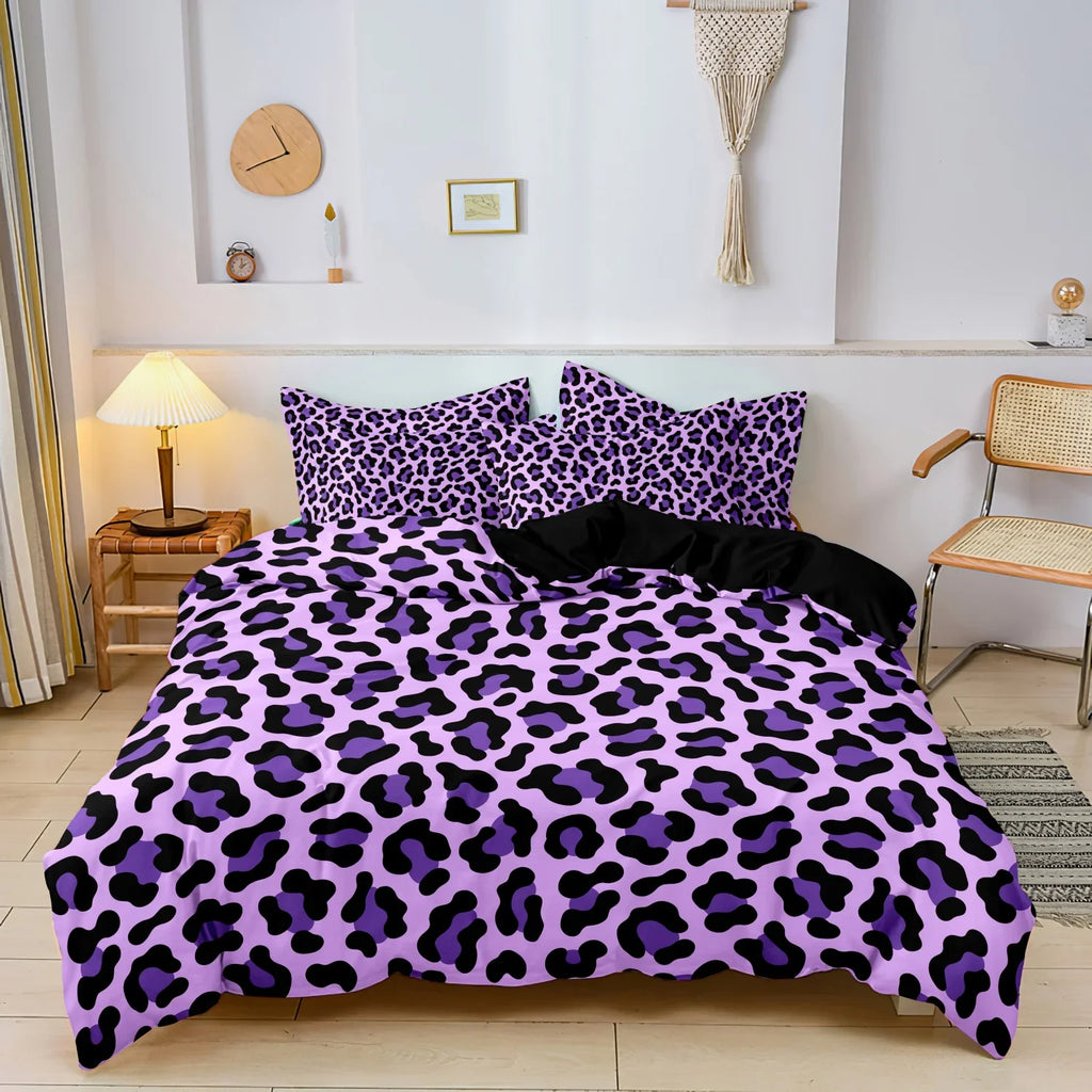 3-Piece Printed Polyester Bedding Set – 200TC Duvet Cover with Pillowcases (Twin to Super King)