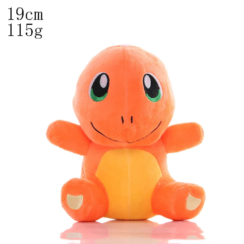 Pikachu & Friends 8 in (20 cm) Plush Stuffed Animal — Pikachu Charmander Squirtle Bulbasaur Eevee Scorbunny Gengar Snorlax Christmas Gift