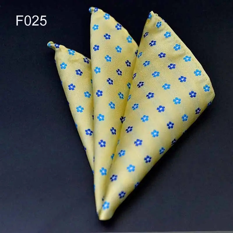 Men's Pocket Square 41 Colors - Plaid Dot Paisley Polyester Handkerchief 25 x 25 cm (9.8 x 9.8 in)
