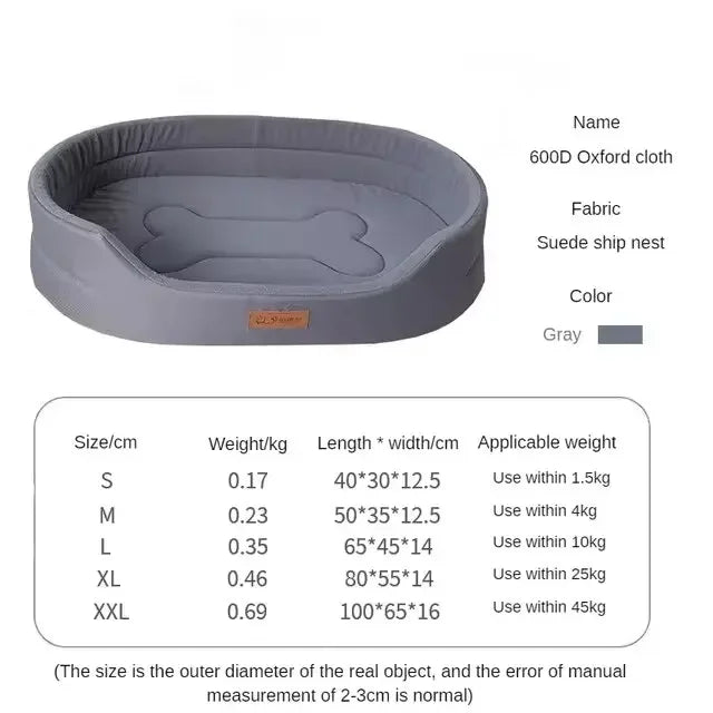 Fluffy Coral Fleece Pet Bed - Dog & Cat Sofa Bed, Heated Plush Cushion, Machine-Washable, Small/Medium/Large