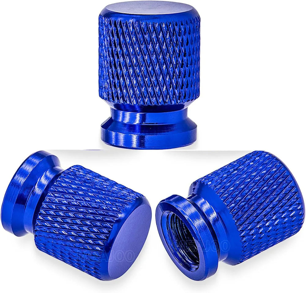 Aluminum Tire Valve Stem Caps 16 x 12mm (0.63 x 0.47 in) Universal 8mm Thread - Metal Valve Caps for Car Bike SUV Truck