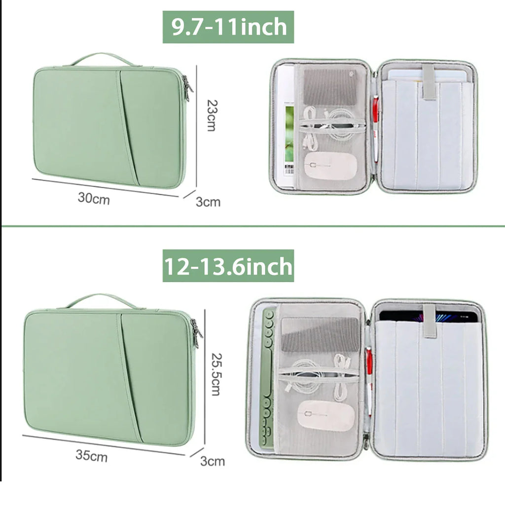 Waterproof Laptop Sleeve Handbag Fits 11–16 inch (28–41 cm) MacBook Air/Pro, Lenovo, HP, Xiaomi – Shockproof Notebook Case with Handle