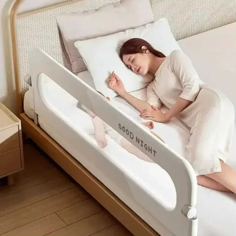 Invisible Collapsible Baby Bed Rail Guard – Foldable Anti-Fall Safety Barrier for Toddlers, Fits 150/180/200/220×70 cm (59/71/79/87×27.6 in)