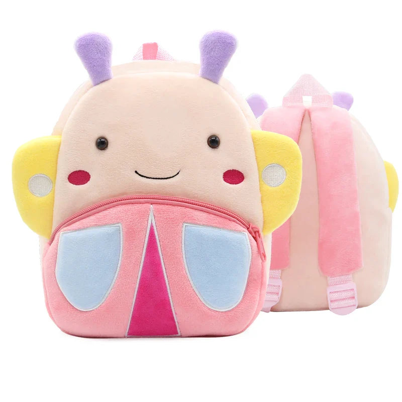 Cute Plush Animal Kids Backpack - Cartoon School Bag for Girls & Boys, Soft Preschool Backpack