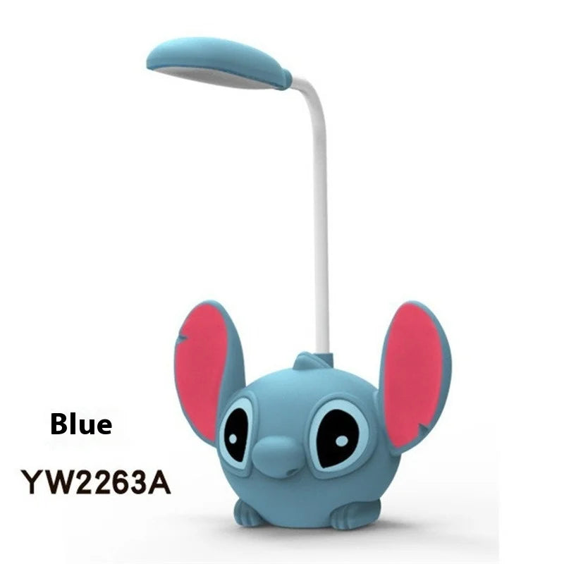 Kawaii LED Foldable Desk Lamp with Built-In Pencil Sharpener — USB Rechargeable Cute Desk Light, Gift for Teens
