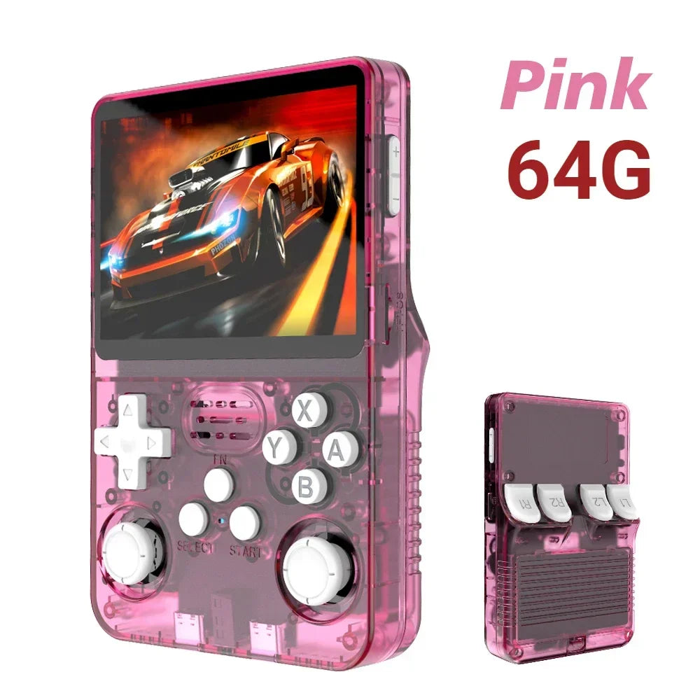 Retro Handheld Game Console 3.5" IPS (8.9 cm) 64GB Portable Linux Player, Preloaded 15,000+ Games, USB-C Charging