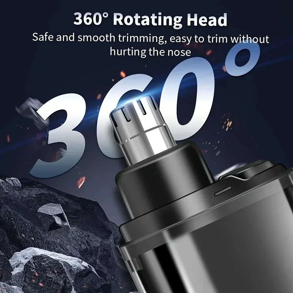 Nose & Ear Hair Trimmer for Men - USB-C Rechargeable Portable Fast-Charge Grooming Kit