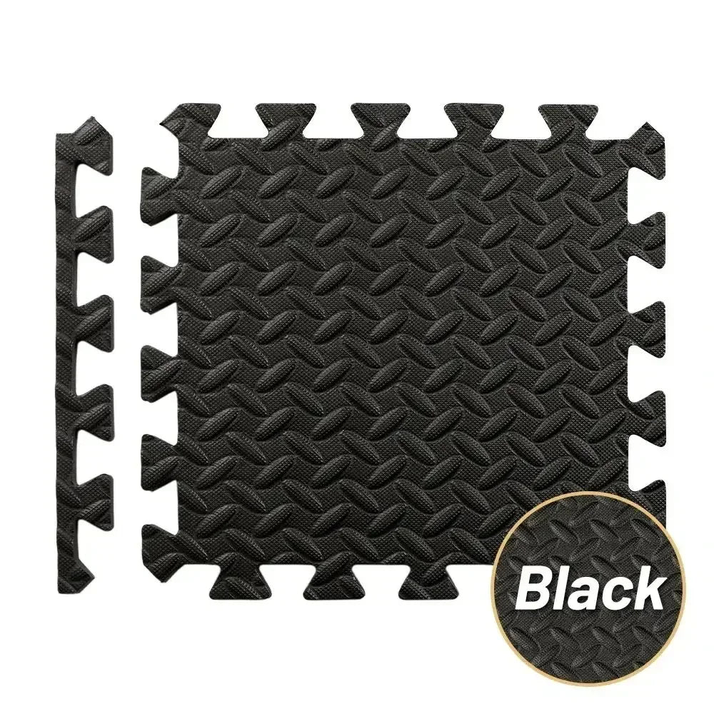 EVA Foam Interlocking Puzzle Exercise Mat with Massage Acupressure Surface, Non-Slip Home Gym Floor Protector