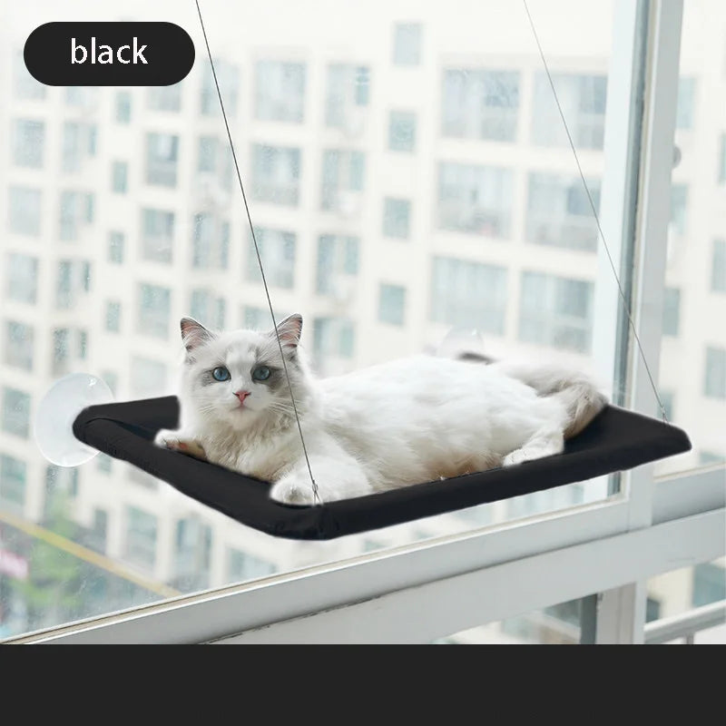 Window-Mounted Cat Hammock 55×35 cm (21.7×13.8 in) Hanging Cat Bed for Cats & Kittens — Supports up to 20 kg (44 lb)