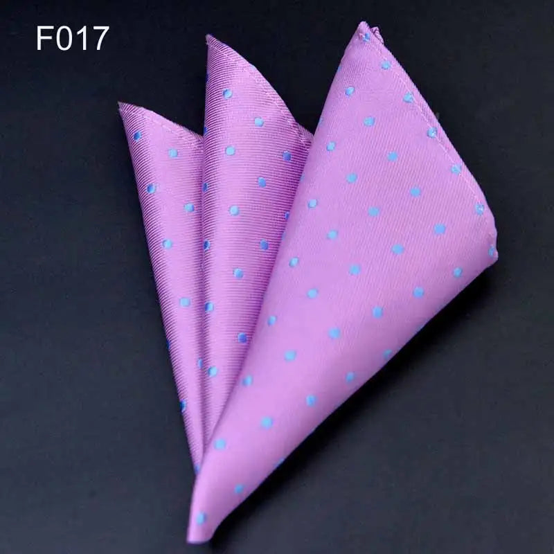 Men's Pocket Square 41 Colors - Plaid Dot Paisley Polyester Handkerchief 25 x 25 cm (9.8 x 9.8 in)