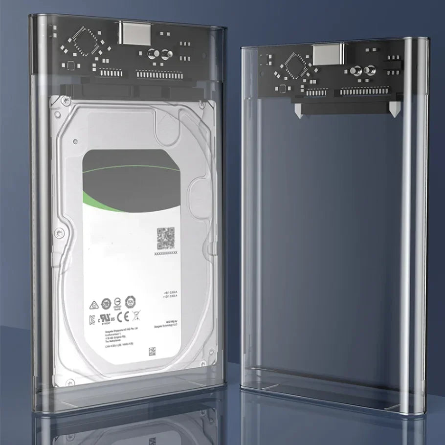 2.5-Inch Transparent USB 3.0 SATA HDD/SSD Enclosure, 5 Gbps UASP, Tool-Free Plug-and-Play