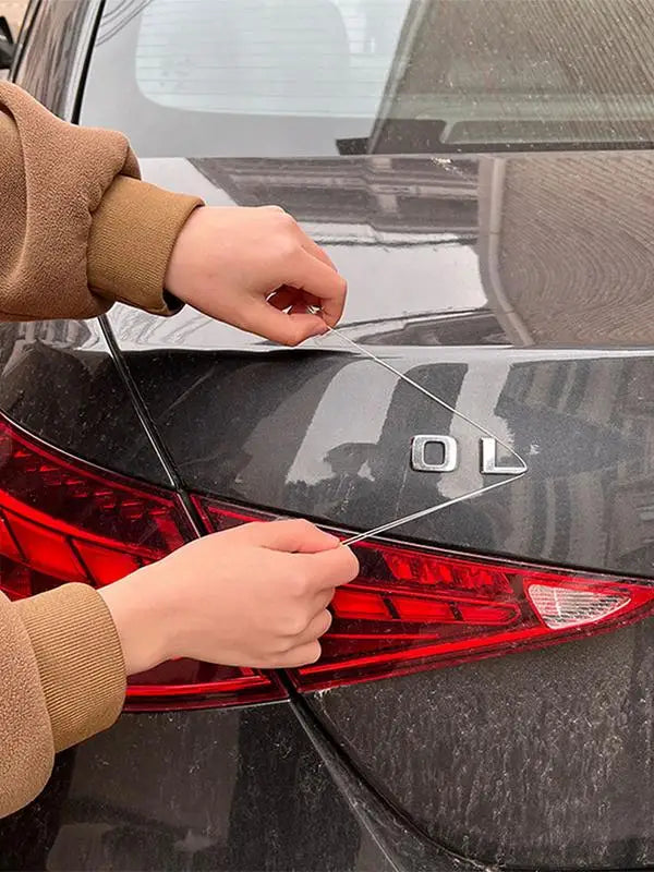 Car Emblem Removal Tool 11.8 in (30 cm) No-Scratch Auto Badge and Logo Pry Tool Polymer Trim Remover
