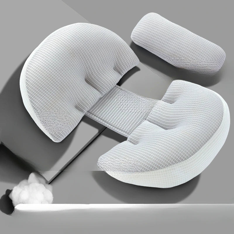 U-Shaped Maternity Pillow for Pregnancy - Side Sleeping Belly & Waist Support