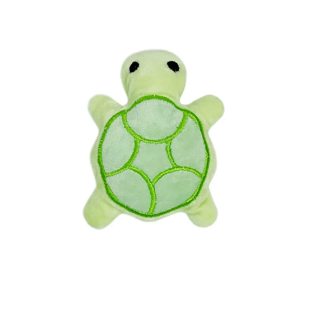 Plush Turtle Dog Toy for Puppies - Teething Chew Toy, Bite-Resistant Fleece for Dental Health & Interactive Play